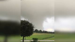 Climate disaster in Germany !! Powerful tornado hit town of Grossheide !