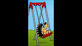 Ruthe – Igel auf der Schaukel