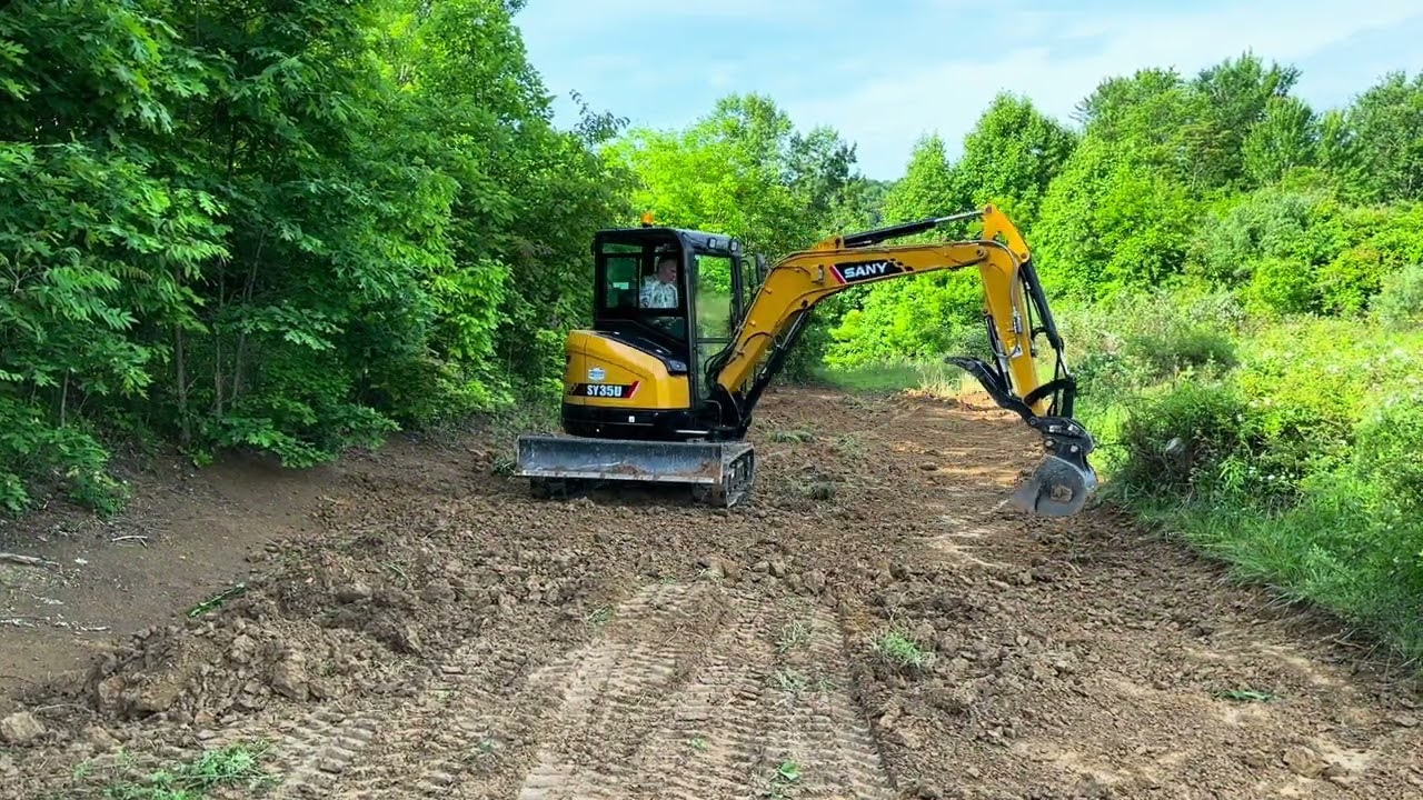 Farm Road Repair | SANY SY35U Mini Excavator In Action.