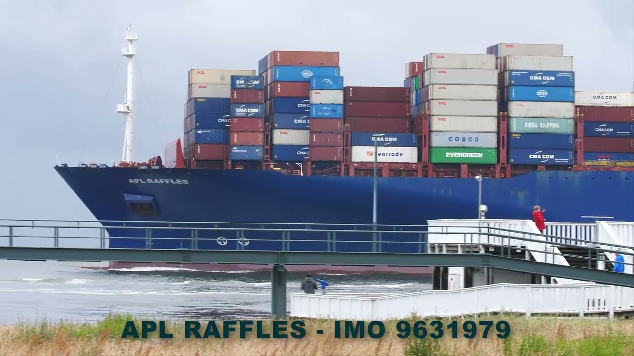 APL RAFFLES (IMO 9631979) | Massive Container Ship Passing