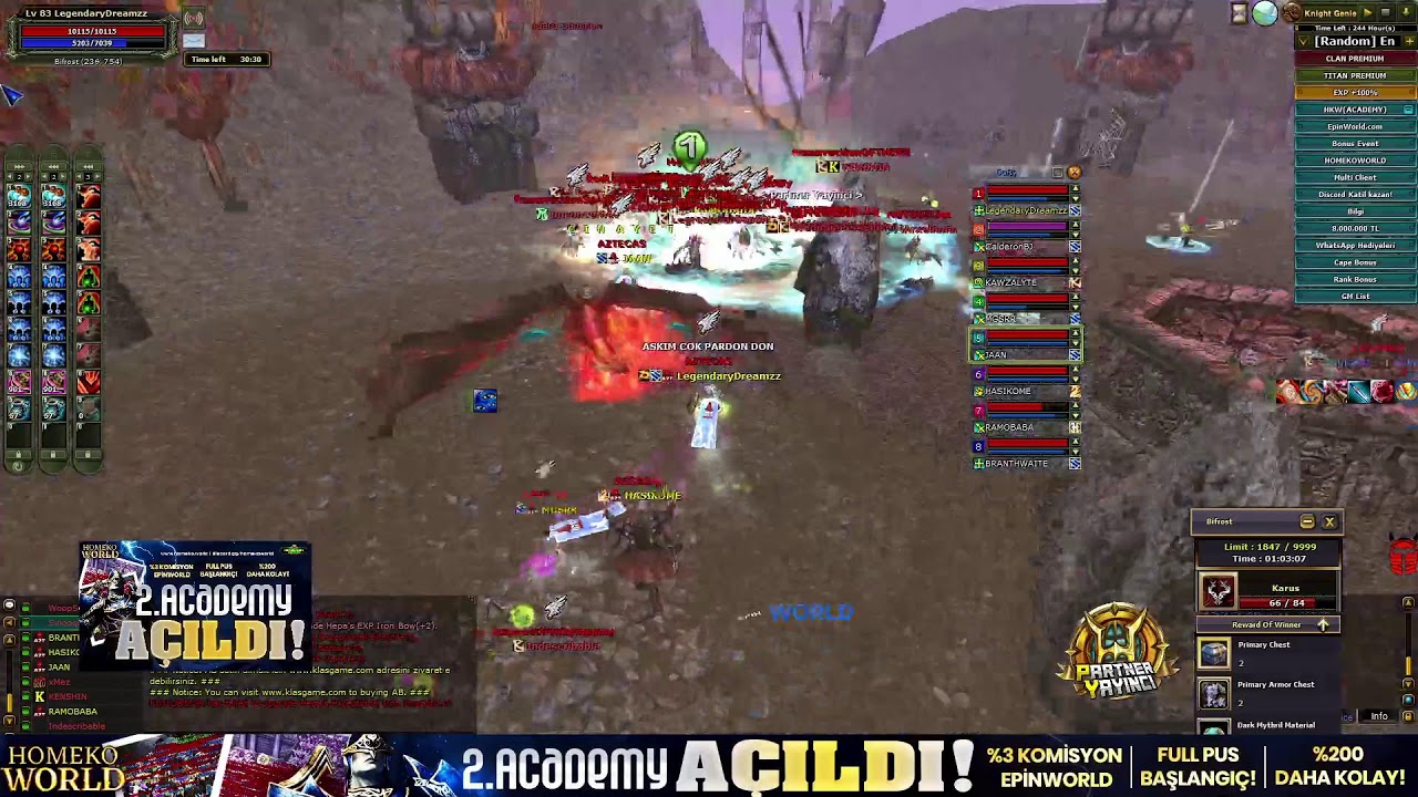 HomekoWorld 3.Ayında Yeni Academy Binlerce Oyuncuyla Açıldı! | %200 Kolay! | Full PUS Hediye! | 