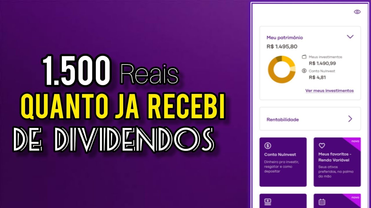 QUANTO RECEBI COM 1.500 REAIS INVESTIDO #DIVIDENDOS - YouTube