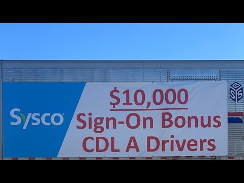 Sysco $10,000 sign on bonus #Sysco #trucking #charmedlife