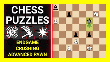 Chess Puzzles to Practice. Themes: Endgame, Crushing, Advanced pawn. Learn Chess