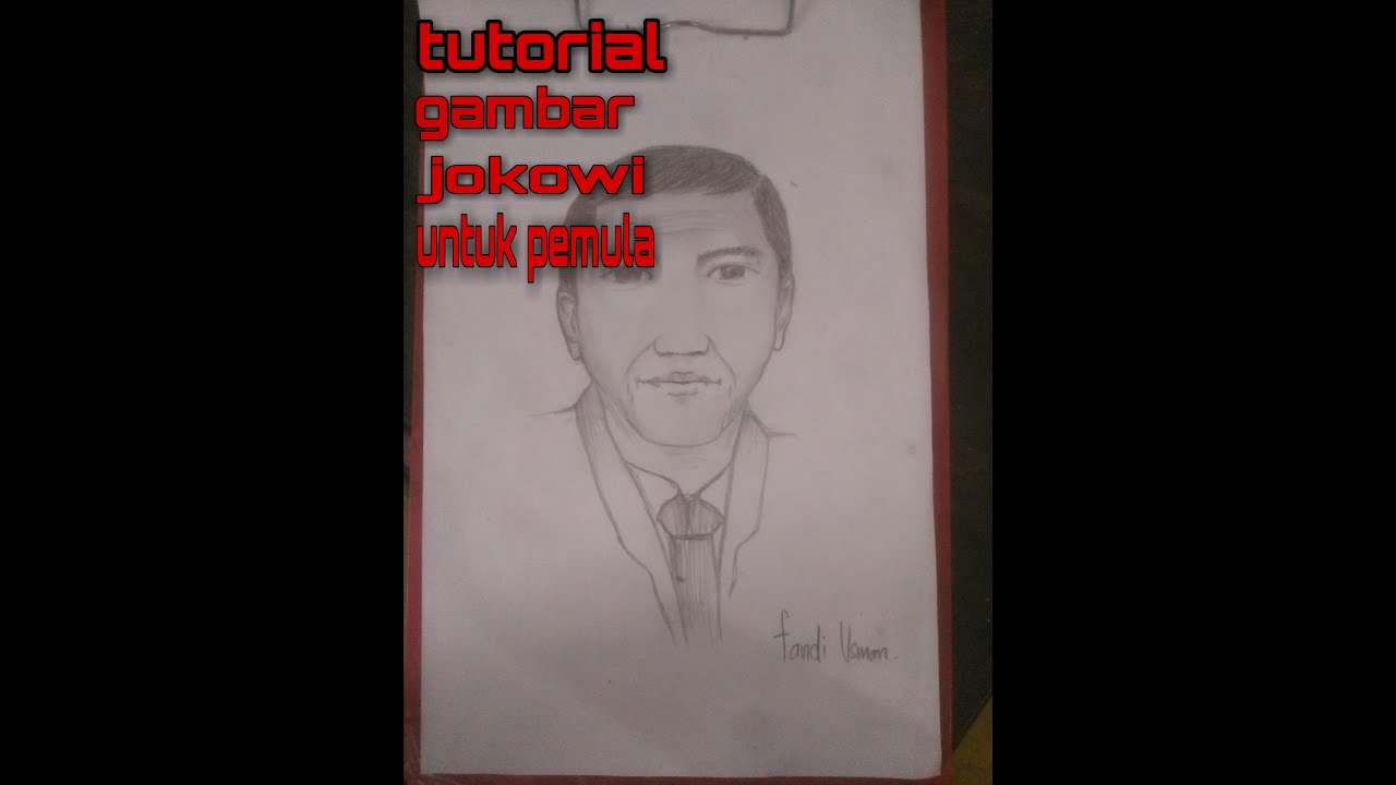  Gambar  sketsa  jokowi dengan pensil  2B YouTube
