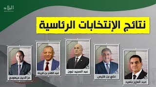 النتائج الرسمية للإنتخابات الرئاسية في الجزائر