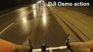 DJI Osmo Action performance with a chest mount road biking in rain and low light