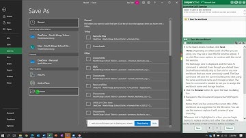 JA Excel 1 5 6  Saving   Opening Workbooks