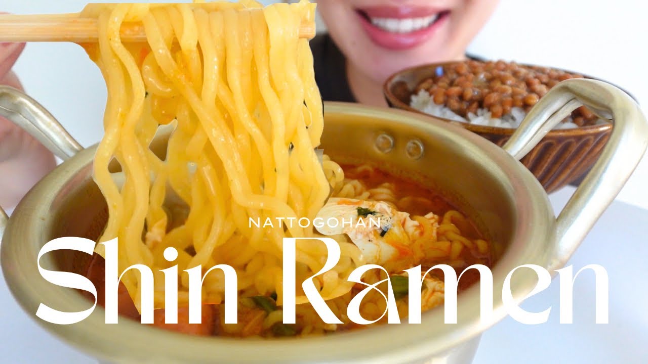 【ASMR】止められない辛ラーメンの沼🔥🍜納豆ご飯付き🍚