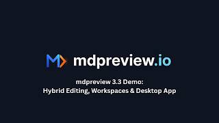 mdpreview 3.3 Demo: The Rich-Text Markdown Editor for Presentable HTML