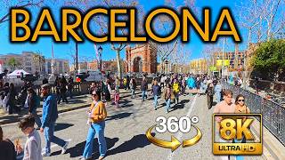 BARCELONA 360° 8K | Walking Tour Through the Heart of the City