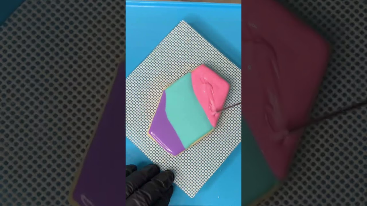 Color Block Name Decorated Sugar Cookie 💙 