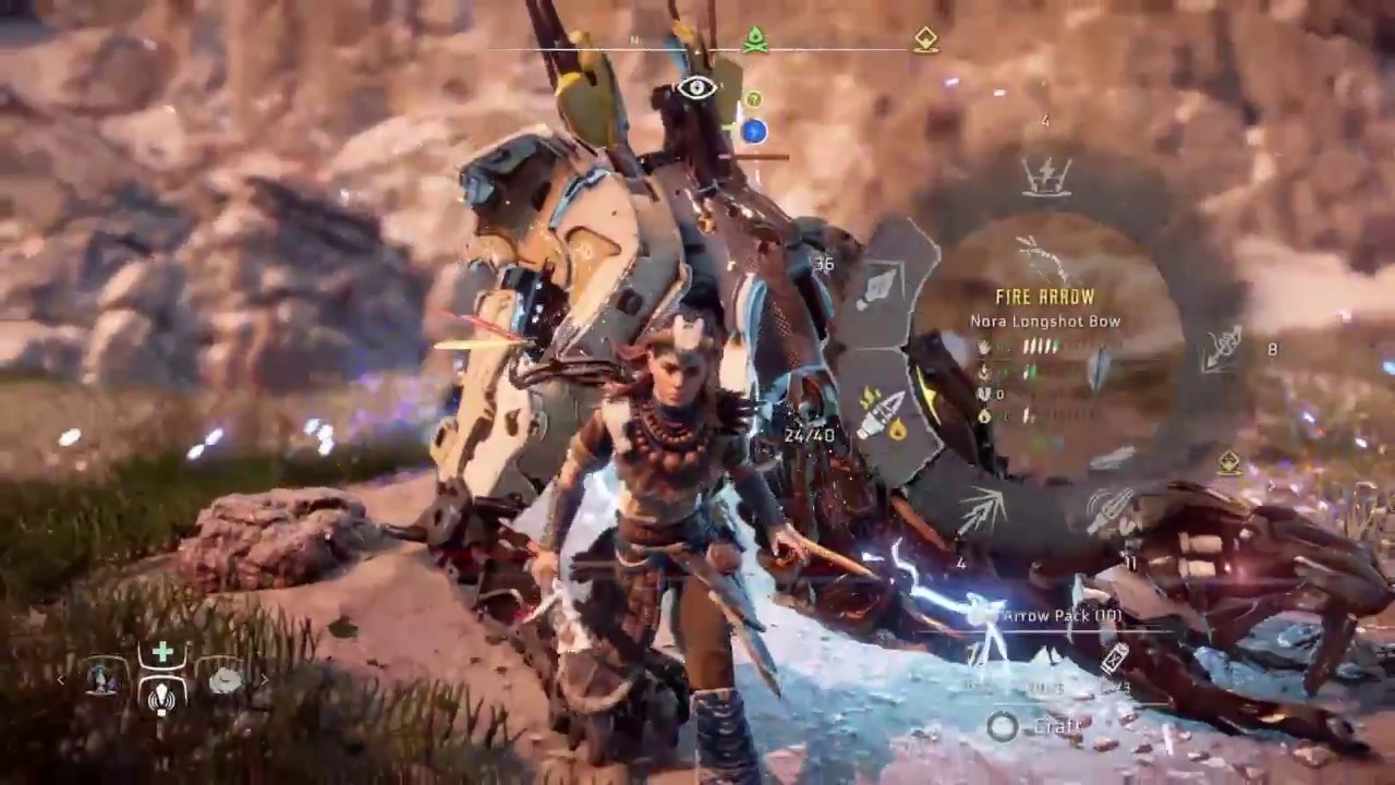 Overriding The Sawtooth Horizon Zero Dawn Hard Difficulty Youtube