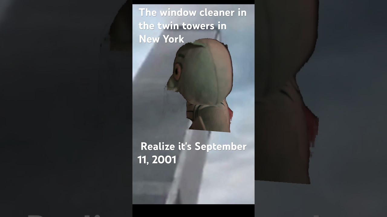 The window cleaner in the twin towers in New York
