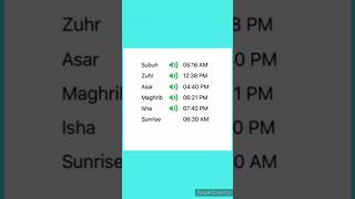 Islamic Prayer Times,#shorts #shortsvideo screenshot 2