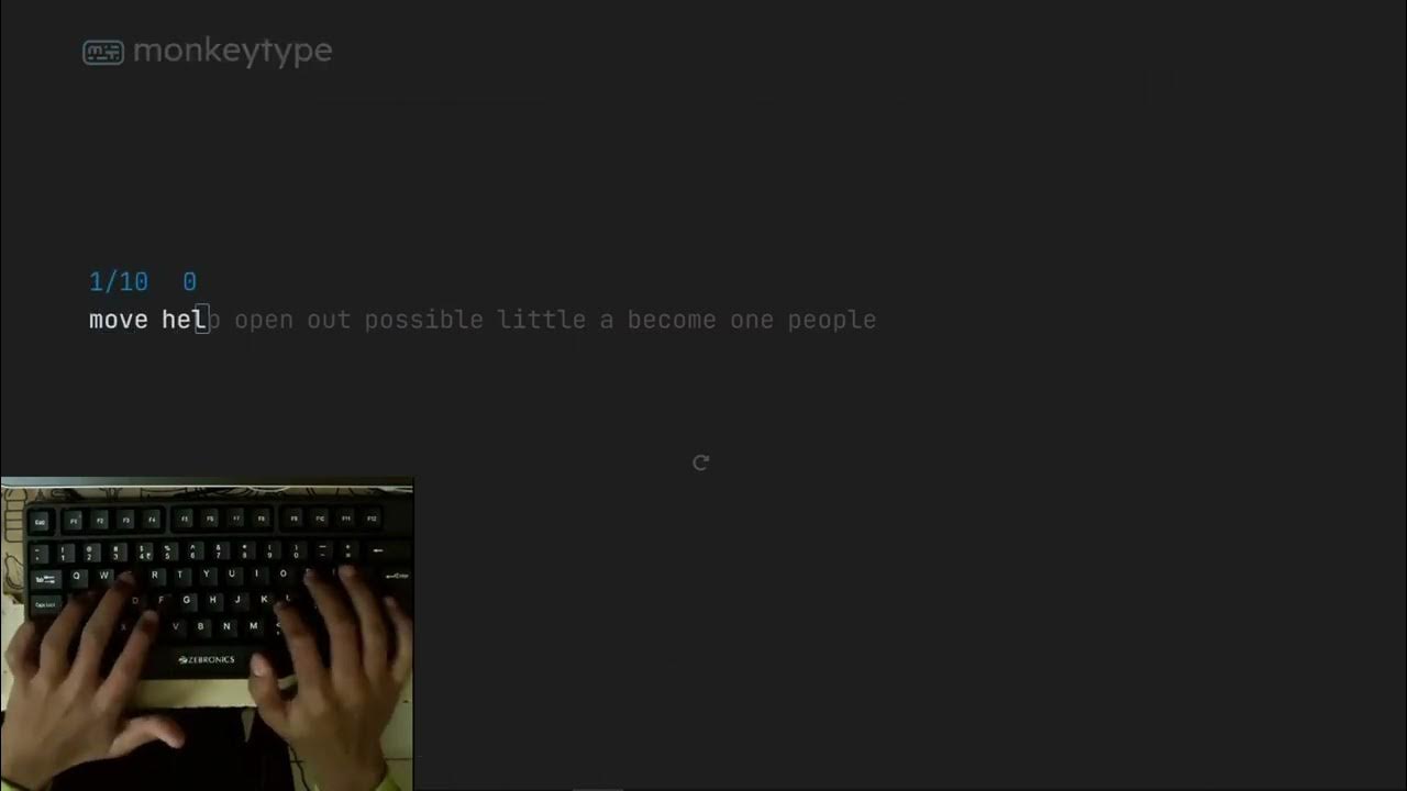 Hitting a 110 wpm typing speed on monkeytype youtube