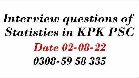 # 50 : Interview questions & answers of Lec in Statistics
