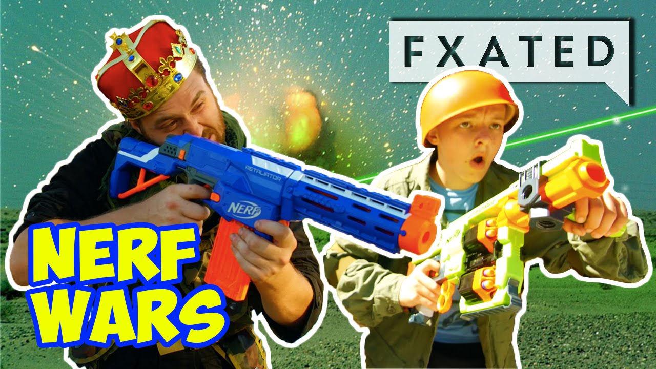 Nerf War: King of the Hill // Andrew's Games #11 | FXated | Child Superhero With Superpowers
