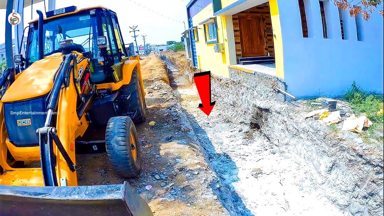 Jcb3dx Eco xpert | கெமிக்கல் ஊற்றிய பாறையை எடுத்து | Loading Rock Swaraj 744 FE | Drainage Work