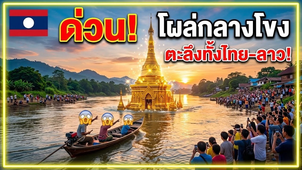 ด่วน!โผล่กลางโขง ตะลึงทั้งไทย-ลาว สองฝั่งโขงต้องตะลึง.🔥😱