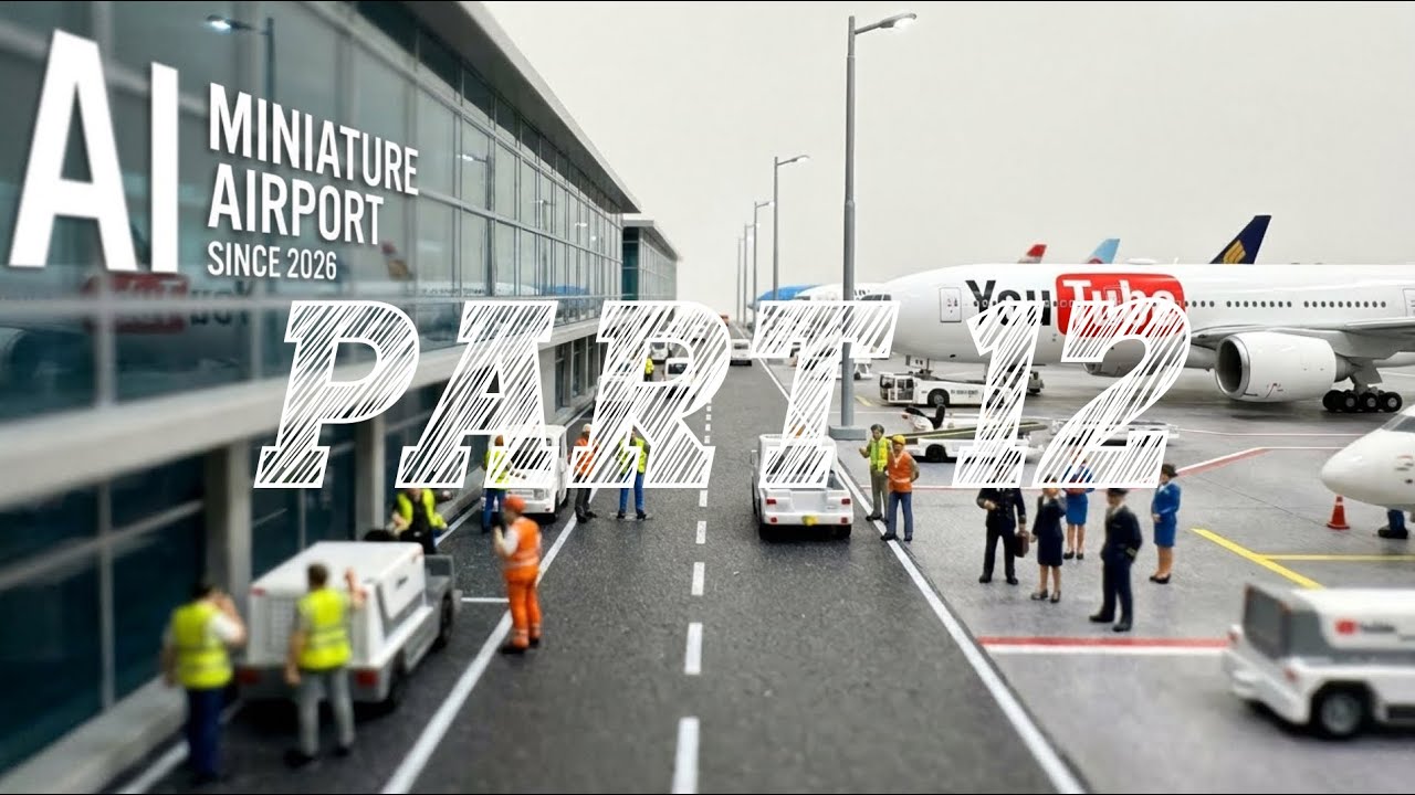Tiny airport employees work at ✈︎ Miniworld Metropolitan Airport (MWM) ✈︎ ,AI-generated,  Episode 12