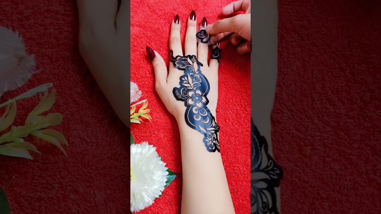 beautiful sticker mehndi design #shorts