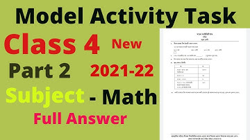 Model Activity Task Class 4 Math Part 2 | part 2 class 4 Math Model Activity Task