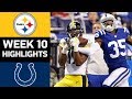 Steelers vs. Colts | NFL Week 10 Game Highlights