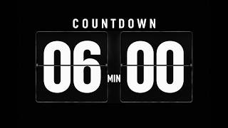 6 Minute Countdown Timer ⏳ Flip Clock