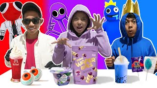 PILIH KARAKTER RAINBOW FRIENDS SESUAI MAKANAN 1 WARNA! ARIK JADI M0NSTER RED? | Mikael TubeHD