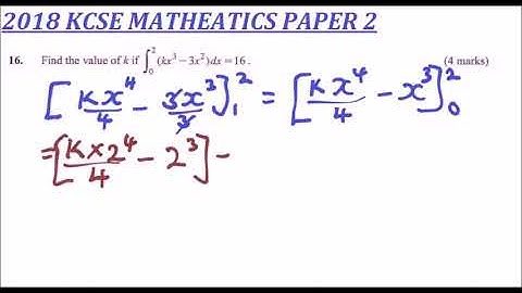 2018 KCSE MATHEMATICS PAPER 2 QUESTION 16