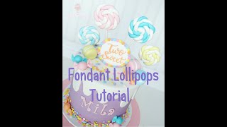 How to make fondant lollipops | Fondant lollipop tutorial #shorts