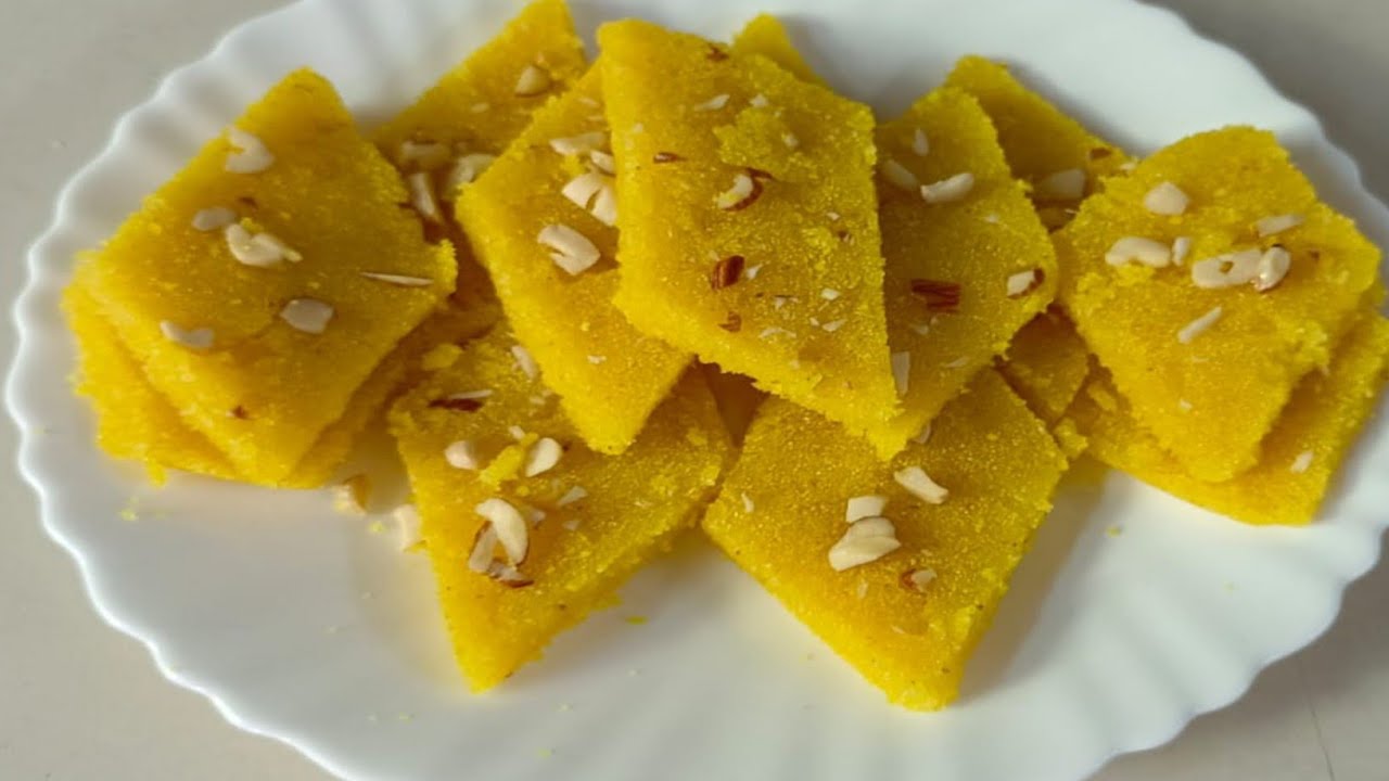 I Combined Custard Powder With Suji | make this delicious custard barfi ...