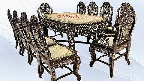 BỘ BÀN GHẾ CẨN ỐC BẢY ĐẸP ĐẶC SẮC - HIẾM CÓ KHÓ TÌM | ĐỒ GỖ CỔ XƯA [ 0915 3030 10 ]