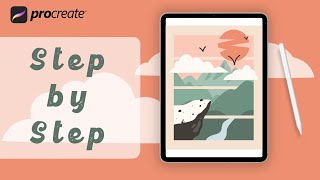 Celebrity Procreate Step by Step Tutorial - Sunrise Cliff Profile