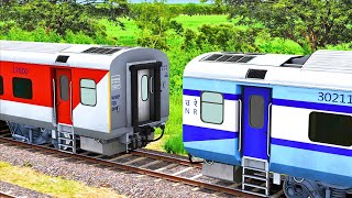 LHB RED Coupling LHB BLUE Coach | BUMPY RAILROAD | Train Simulator | Railworks 3 | NTG GAMING