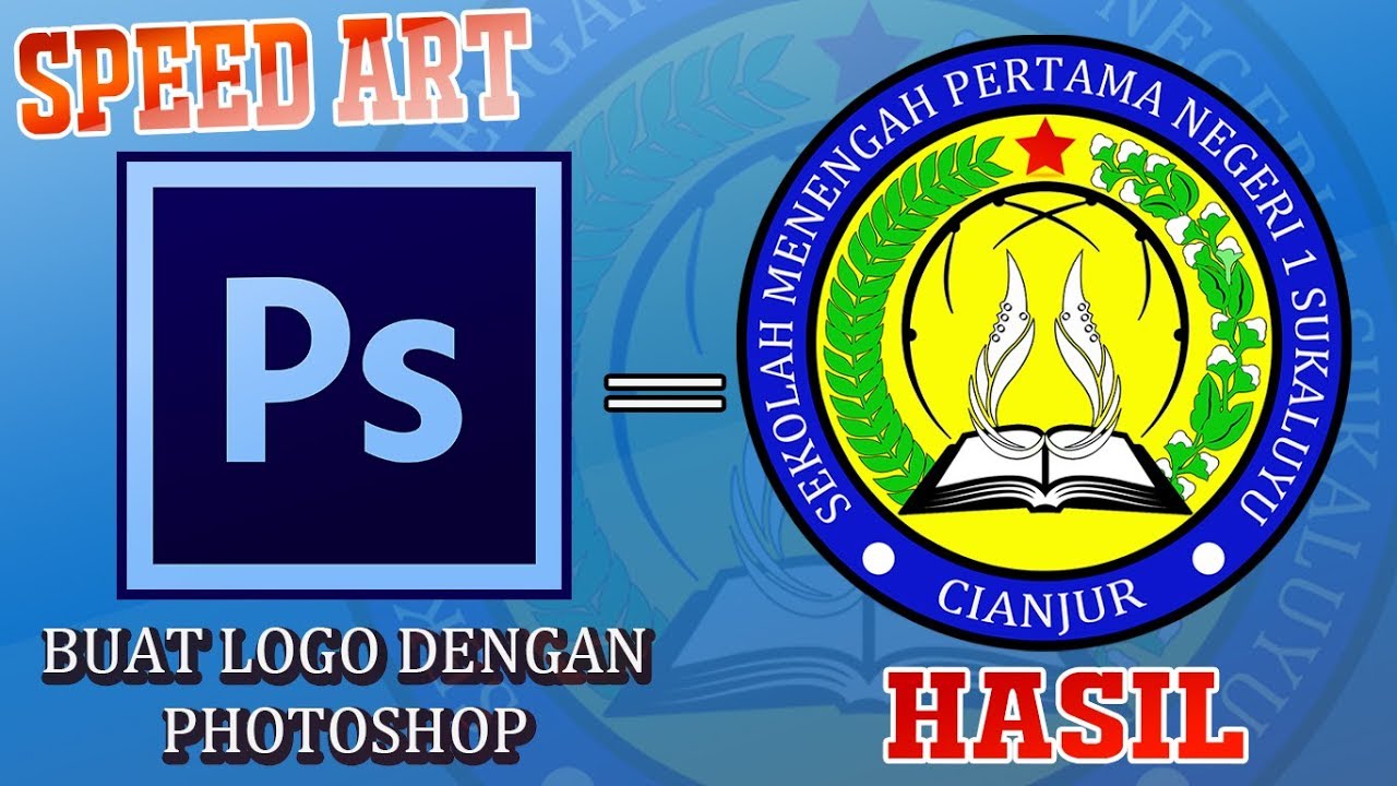 Buat Logo Instansi Sekolah Dengan Photoshop Speed Art Youtube