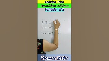 Addition Trick 🔥 Addition of First Odd Numbers #Arithmetic Progression Class 10 #Shorts #payalnayak