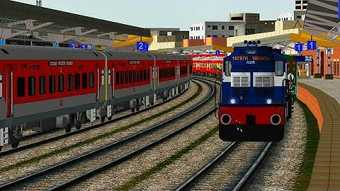 12957 Swarna Jayanti Rajdhani Express   || indian railway in MSTS OPEN RAIL ||