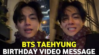 Bts Taehyung 28Th Birthday Video Massage To Army Bts V 28Th Birthday Projects Done By Bts Army