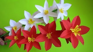 Paper Flower Stick. DIY. Paper Craft. Handcraft. DIY: How to Make Beautiful Paper Flower Stick. w8