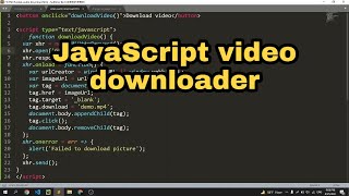 How to dowload video/picture from url/website using javascript || XmlHttpRequest
