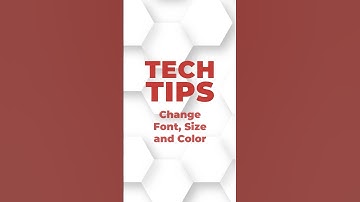 SDM Tech Tips - Change Font, Size and Color #googledocs #wordprocessing  #tech #techtips