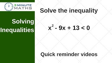 Solve quadratic inequalities 1 - GCSE question grade 7+