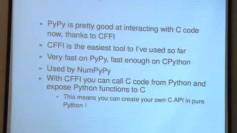 PyPy and the Scientific Stack - Romain Guillebert