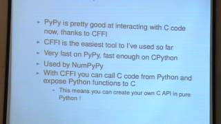 PyPy and the Scientific Stack - Romain Guillebert
