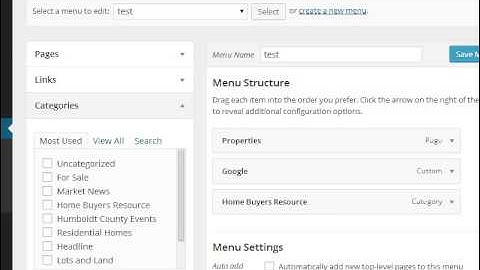 How to create and add, edit, and delete a Wordpress menu