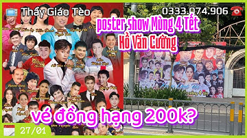 Poster show Trống Đồng mùng 4 Tết Hồ Văn Cường - Ngọc Sơn - Nam Em: vé đồng giá 200k?