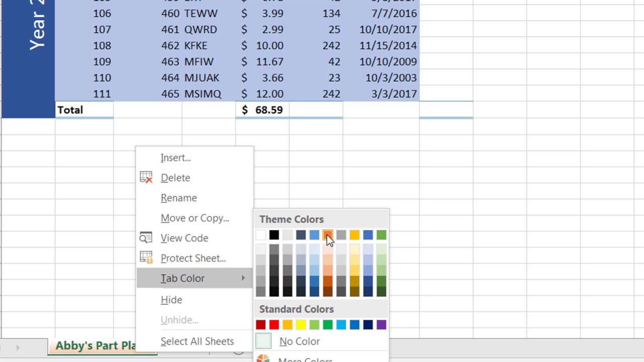 ms-excel-change-sheet-name-and-tab-color-youtube