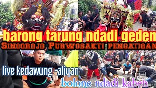 Barong Prejeng Tarung Sak Ndadine Jaranan Singorojo Purwosakti Live Kedawung - Aliyan - Rogojampi